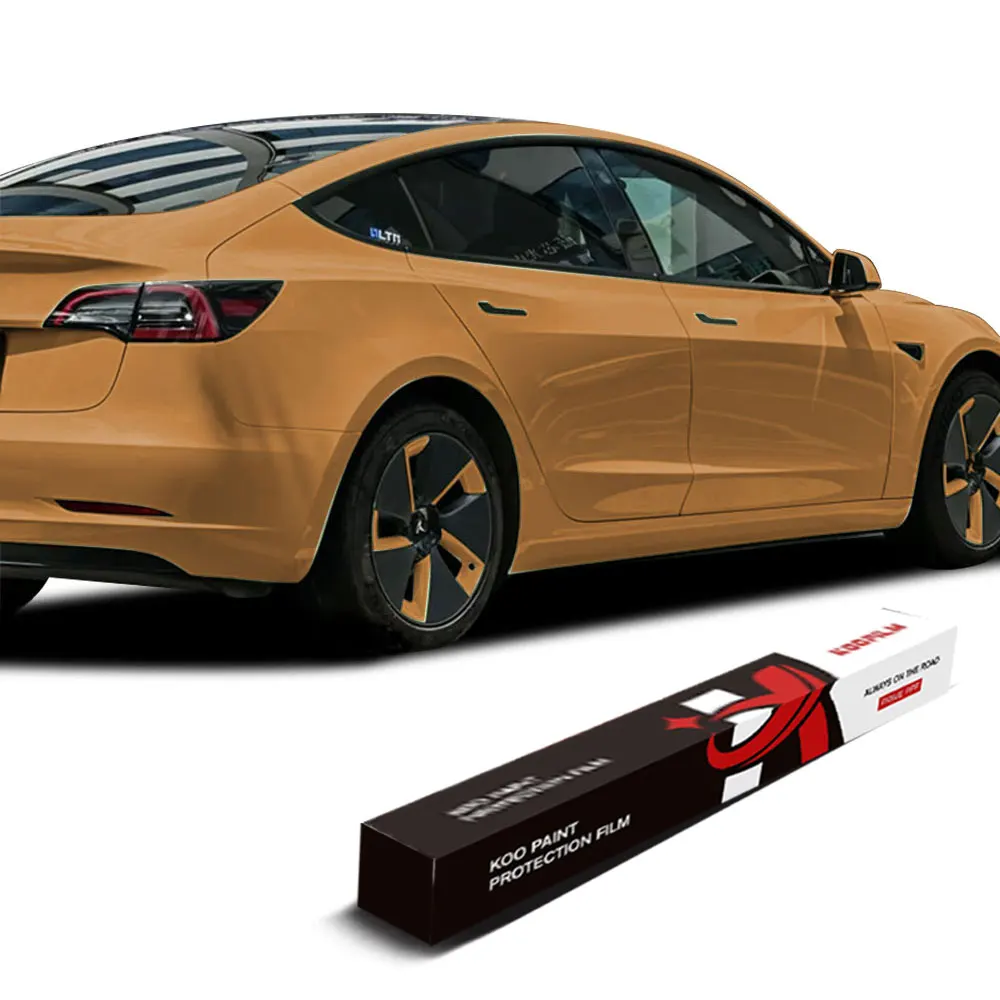 Kooppf Gloss TPU Brown Color PPF High Gloss Paint Protection Film Car Wrapping 1.52 16M