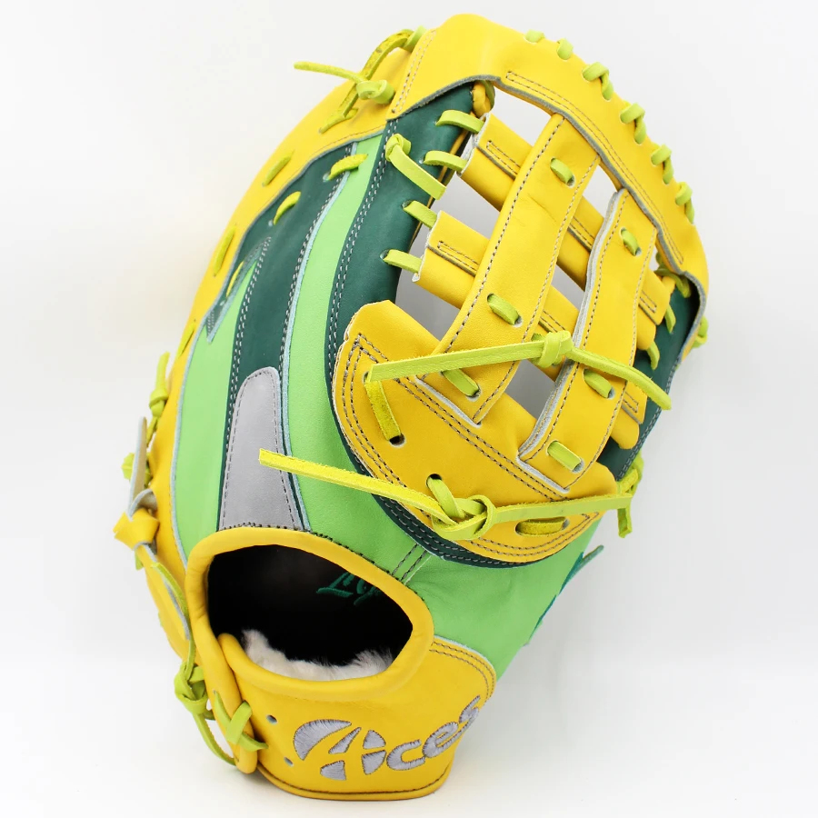 Colorful Custom Steerhide Leather Baseball First Base Glove ACES
