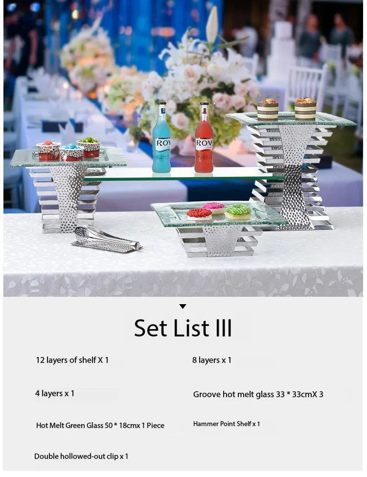 Fts Cake Stands Buffet Wedding Decoration Crystal Dessert Pedestal