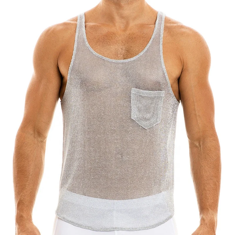 JL1129A High Quality Men’s Tank Top Mesh Gym Sports Breathable Men’s Tank Tops From China