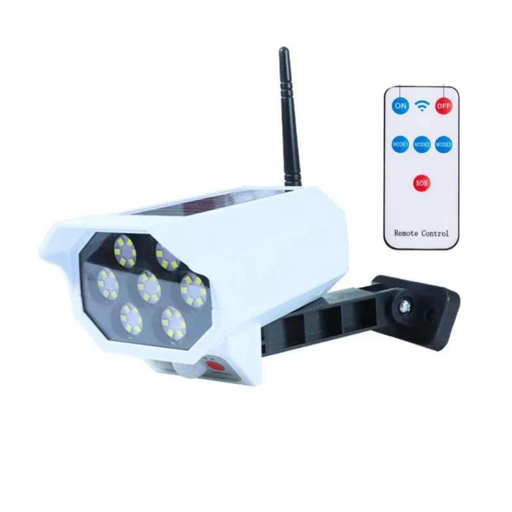Remote Control Solar Sensor Light Simulation Surveillance Camera LED  Light Outdoor Wall Lights for Garden Street