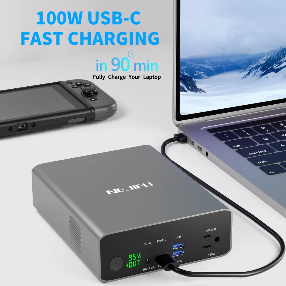 Krisdonia 100W AC Power Bank, 80000mAh External Battery Charger 