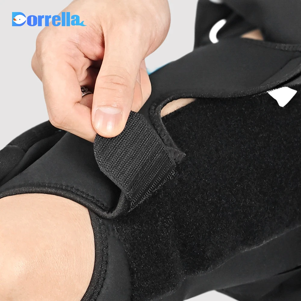 Extended Knee Brace With Fixed Rigid Side Support Compression Knee