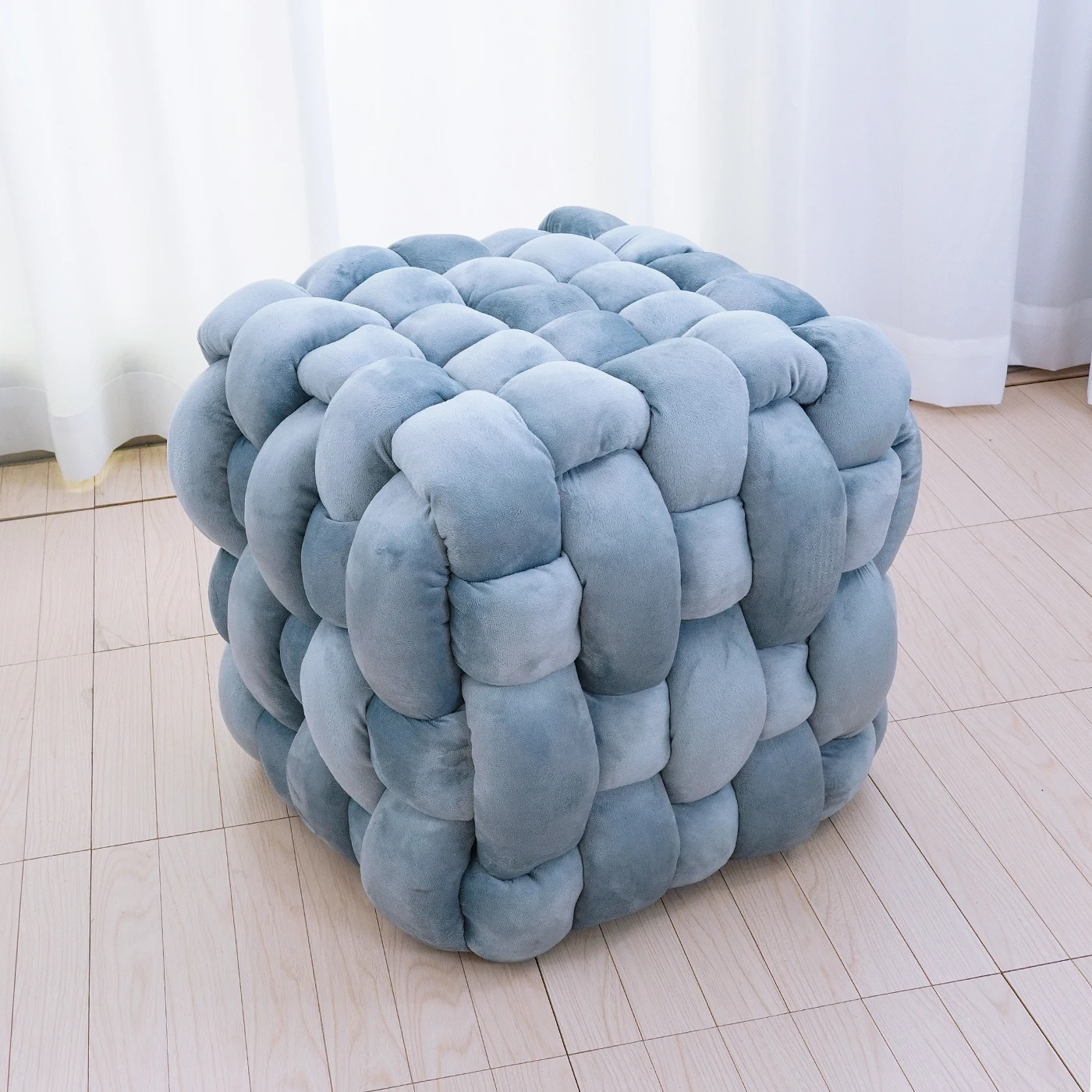 Living Room Furniture Footrest Velvet Foot Stool Ottoman Pouf