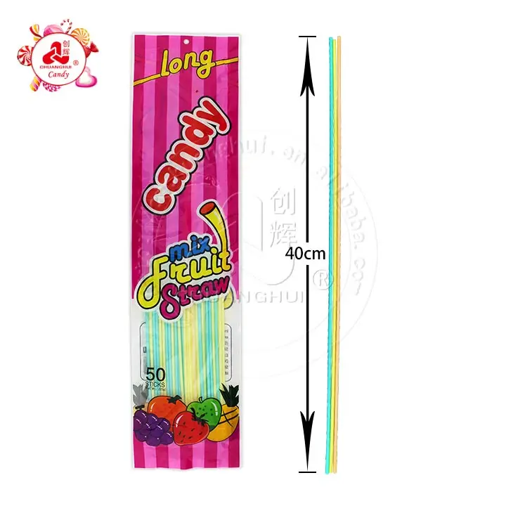 Long straw candy