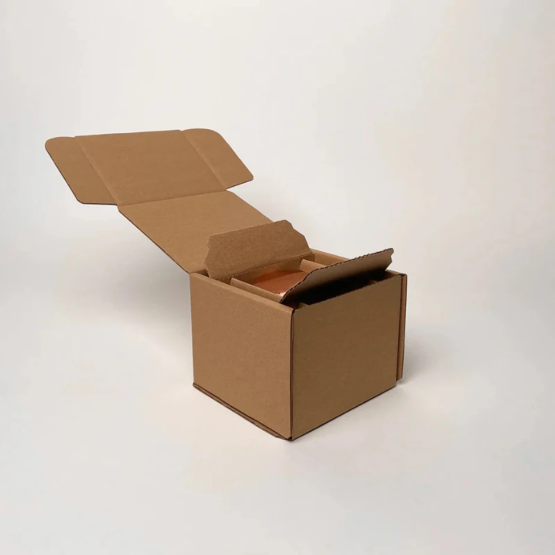 JiuRun Customer Kraft Straight Sided Tumbler Shipping Box for Candle Jar Glass Bottle details