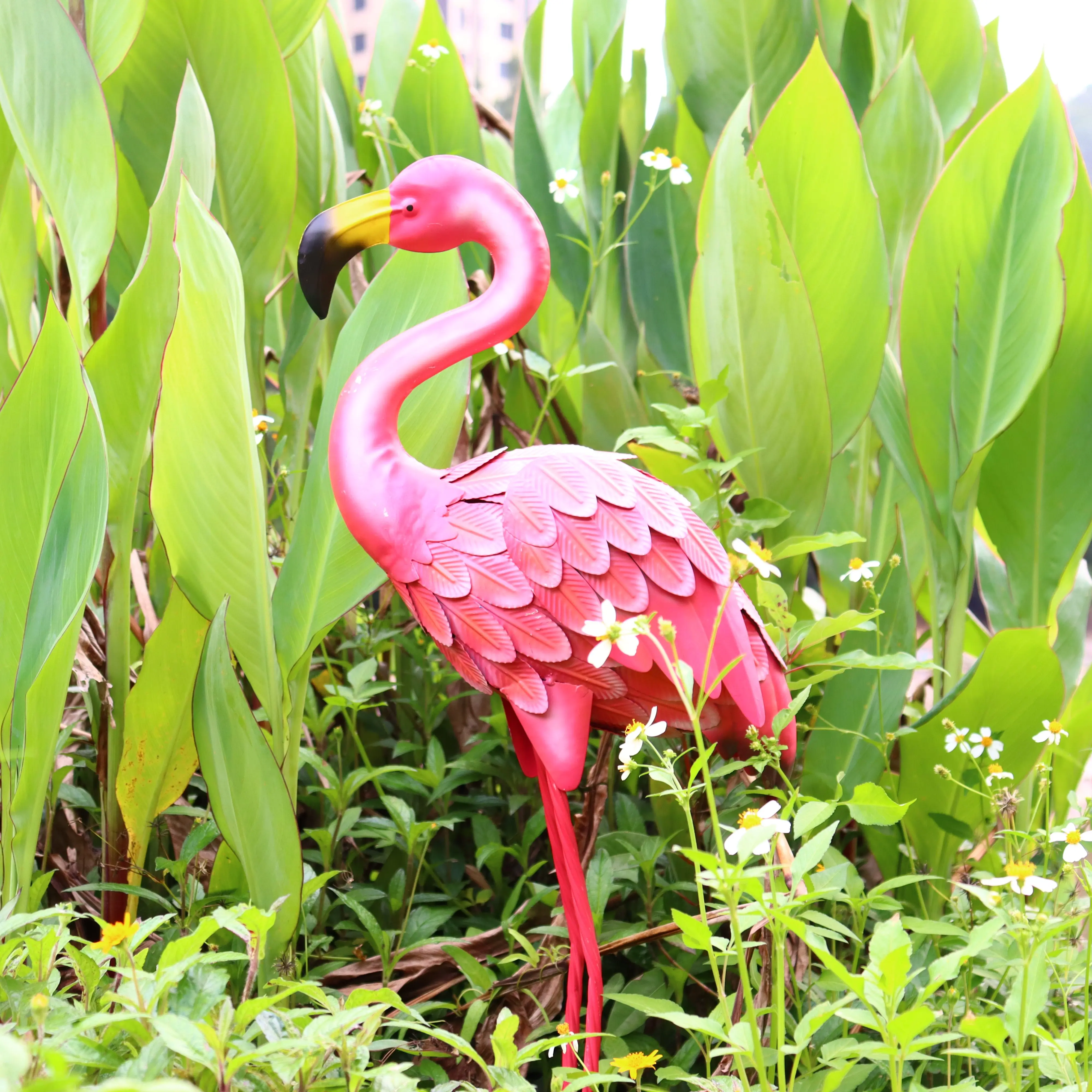 Homescapes Décoration De Jardin Petit Flamant Rose Décoratif