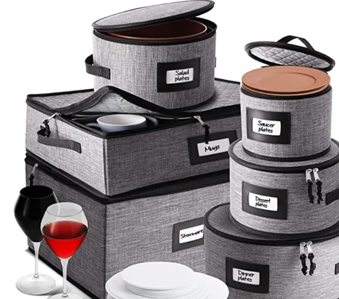 Hot Selling Complete Foldable Dinnerware Transport Protects Dividers