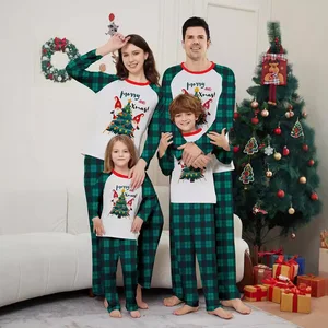 Hot Winter Set Family Home Clothing Home Sleepwear Christmas Family Night Dress Cotton Women's Woman Winter Pajamas