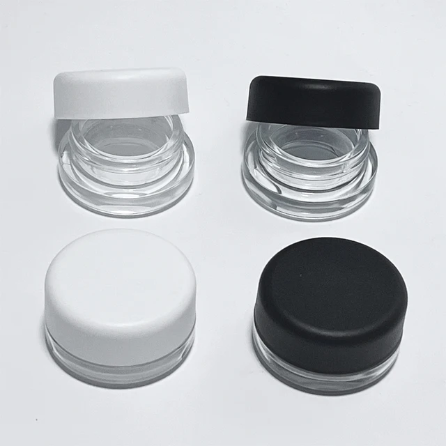9g 9ml clear Concentrate glass Jar  Containers Protection Small Jars With matte Lids Child Resistant