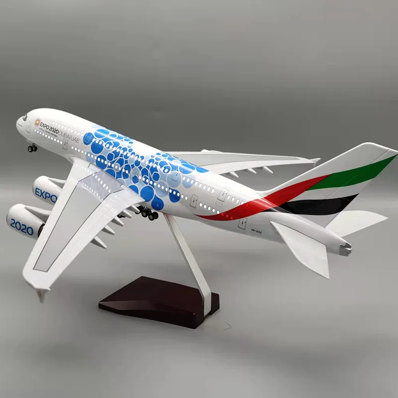 Large Scale 1:160 46cm Airbus A380 EXPO 2020 DUBAI UAE Model
