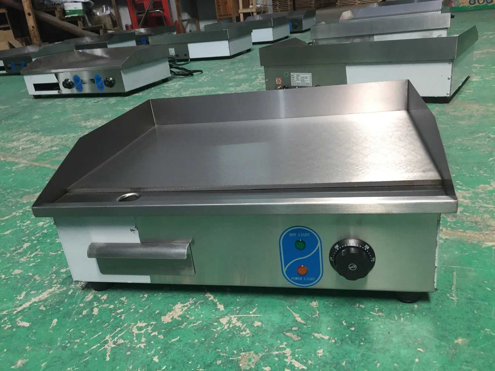 Commercial Stainless Steel Kitchen Grill Burger Fryer Hot Plate Gas Half Flat Griddle Half Pit