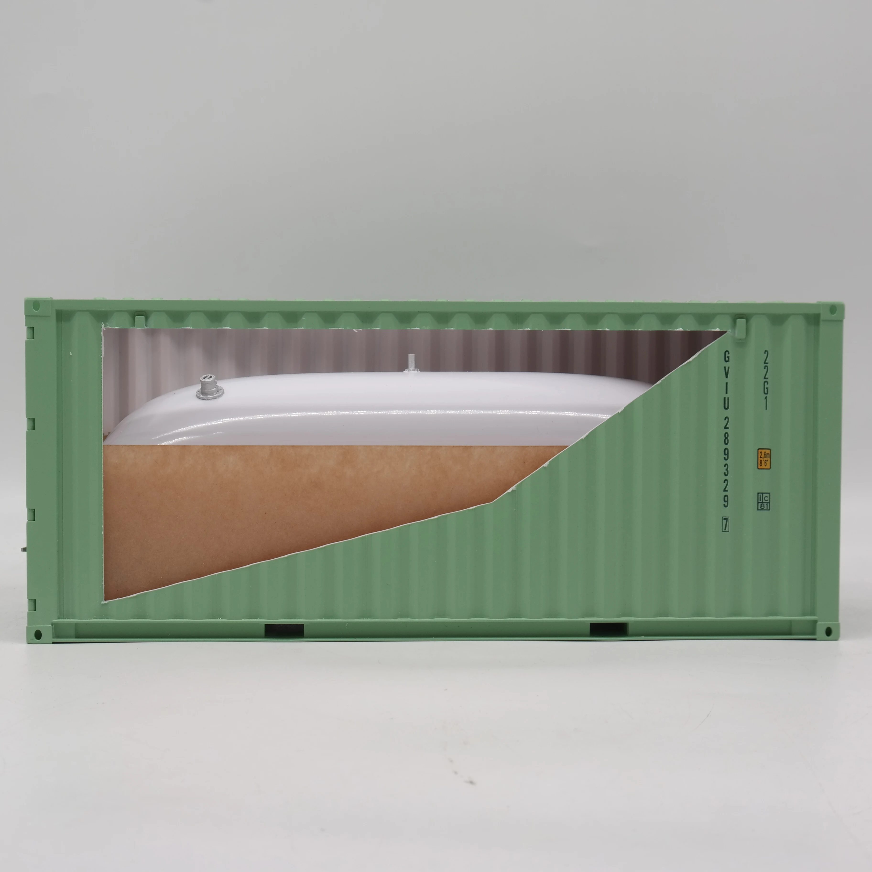 【A】Customizable 20GP Shipping Container Box Freight forwarder gift 1:20 Scale Plastic Crafts GVI Flexitank Container Model