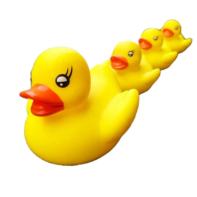 Unisex Plastic Baby Bath Toys Yellow Duck & Weighted Rubber Ducks