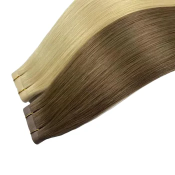 2024 New Adhesive Long Tape PU Weft Hair Extension Skin Weft Tape in Human Remy Hair Extension Pu Skin Invisible Hair weft