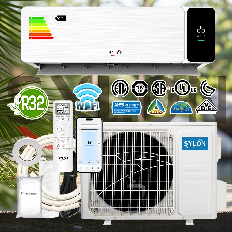 Low Power Cooling Only Gas R32 Split air Conditioners With Brand Compressor Climatiseur for Household and Wifi Smart Control