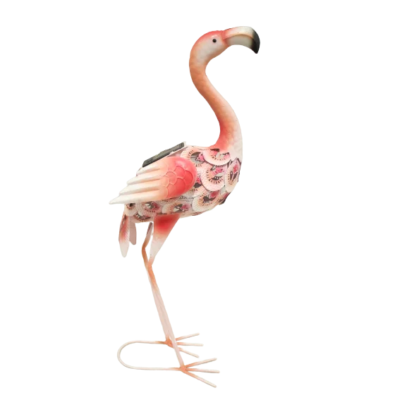 24 inch flamingo bird    animal  statue with solar