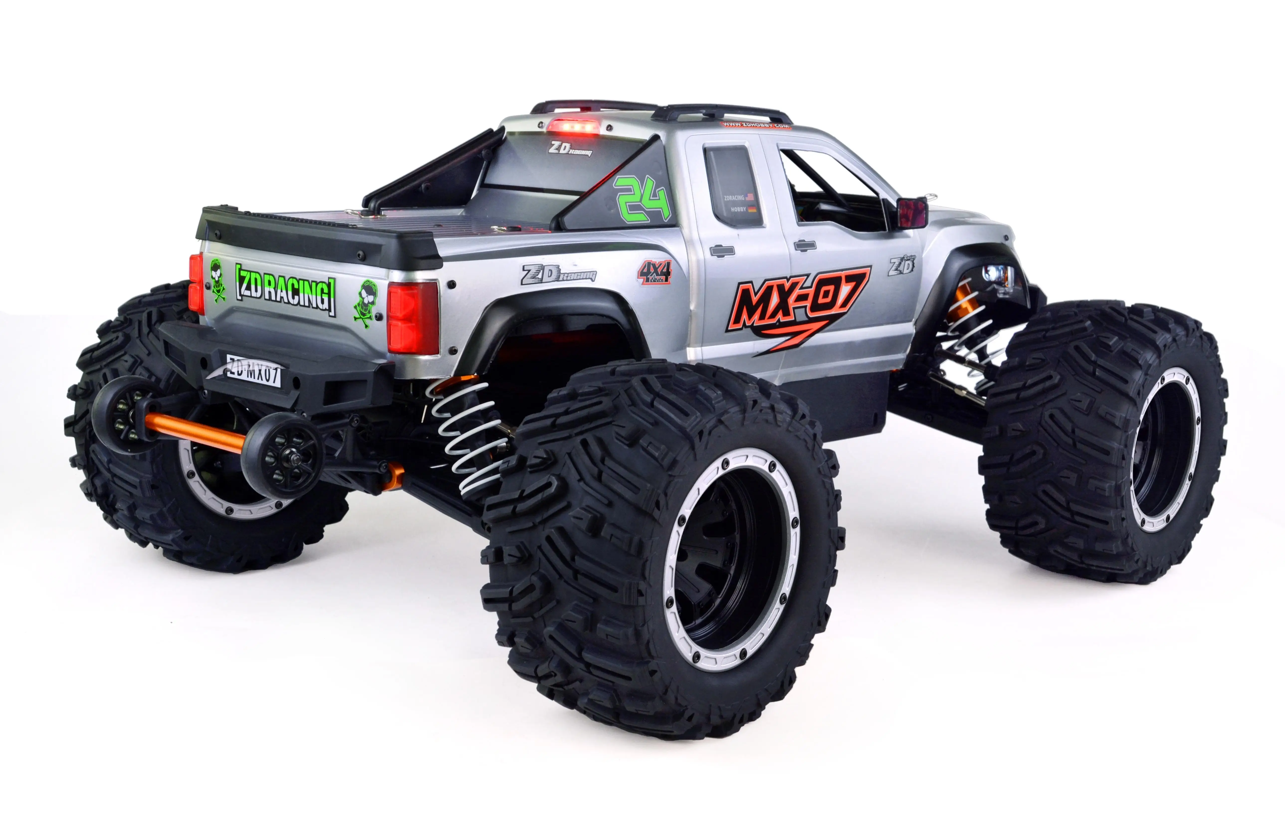 1/7 MX-07 シルバー オフロードRCカー RTR Remote Control Monster Truck – ZD Racing MX07 1/7 High Speed