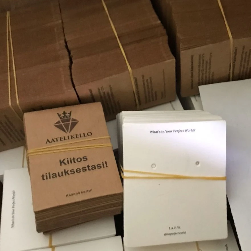 Печать логотипа на заказ, карточка из крафт-бумаги для сережек, ювелирных изделий