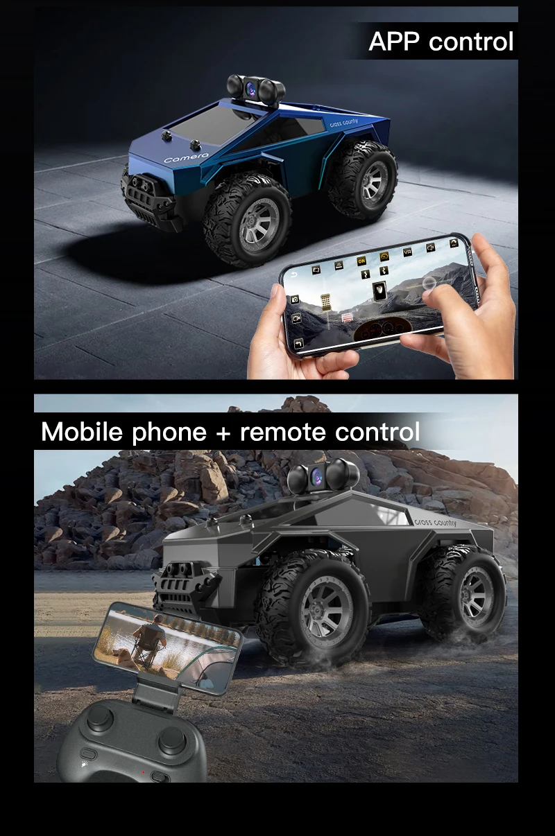 New Arrival HOSHI KF29 RC Car 1/28 Scale Mini Cyber Truck Toy Small Car with FPV Camera Remote Control Car Toys for Boys