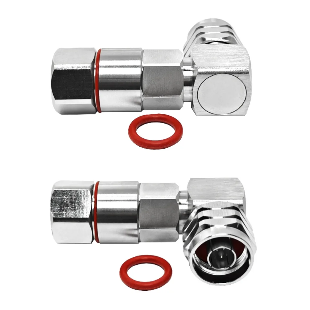 50ohm 3GHz N Male Plug 90 Degree Right Angle RF Coaxial Connector for 1/2 Inch Feeder Coax Cable