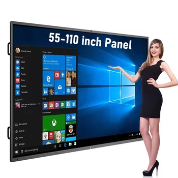 Conference Anti-Glare Mathematical Tools Use 4k Interactive Smart White Boards Touch Screen 75 Inches Interactive Smart Boards