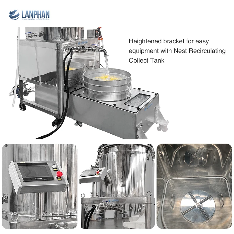 LANPHAN 75Gallon Cold Water Washing Separator Machine for Leaf Extraction Separation Equipment