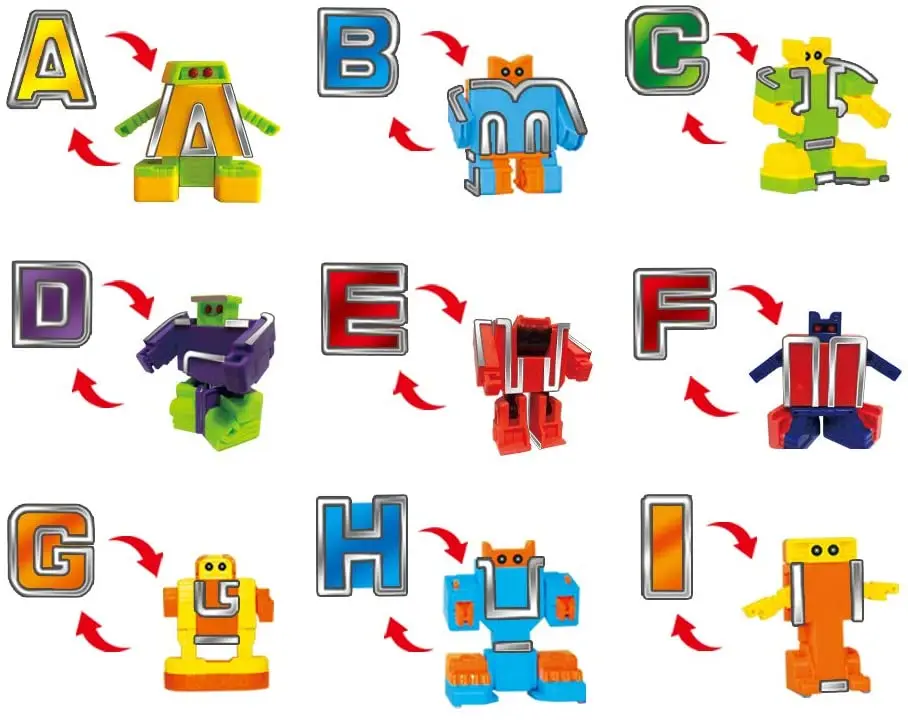 26pcs Alphabet Robots Toys Action Figure Educational Abc Letters ...