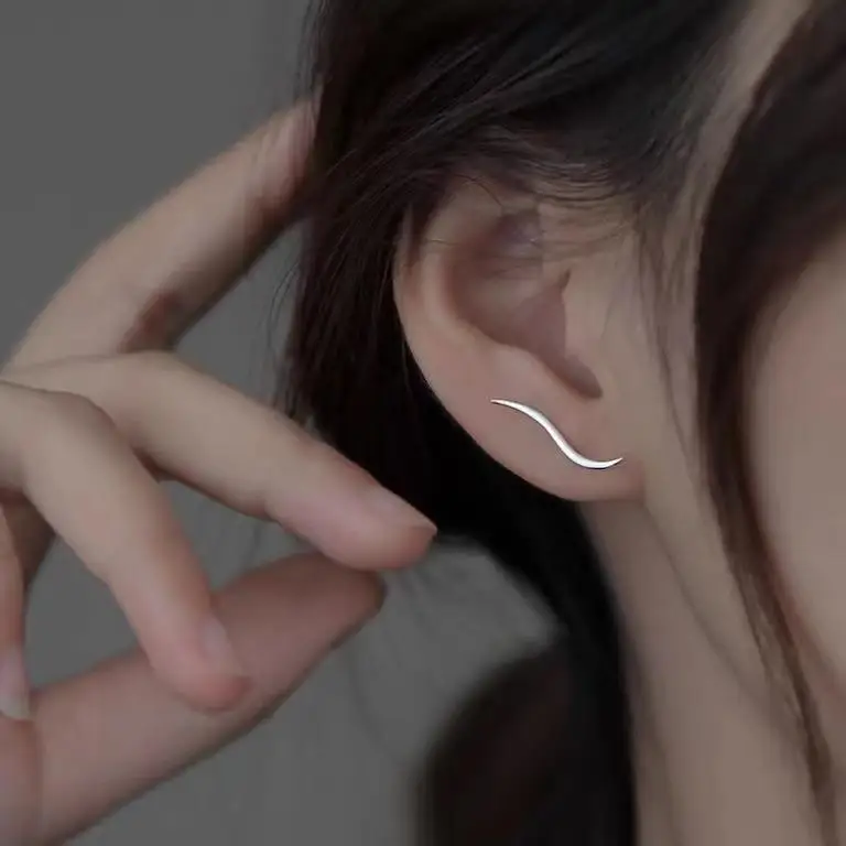 2022 Spring Summer New Trend Factory Wholesale South Korea Female Gold Plated Earrings for Wedding and Party Silver Gold Tones