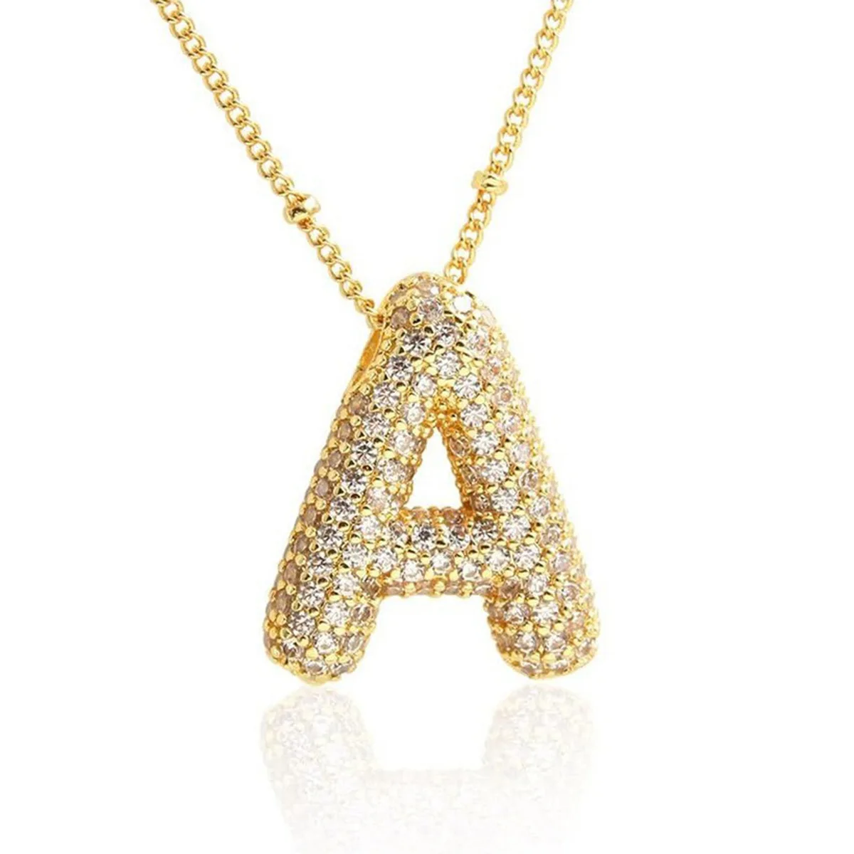 Ouran - Collana con ciondolo a forma di lucchetto per donna, placcata in argento e oro rosa, con zirconia cubica e Rame, colore: Placcato oro., cod. X517-TXL0254-GD