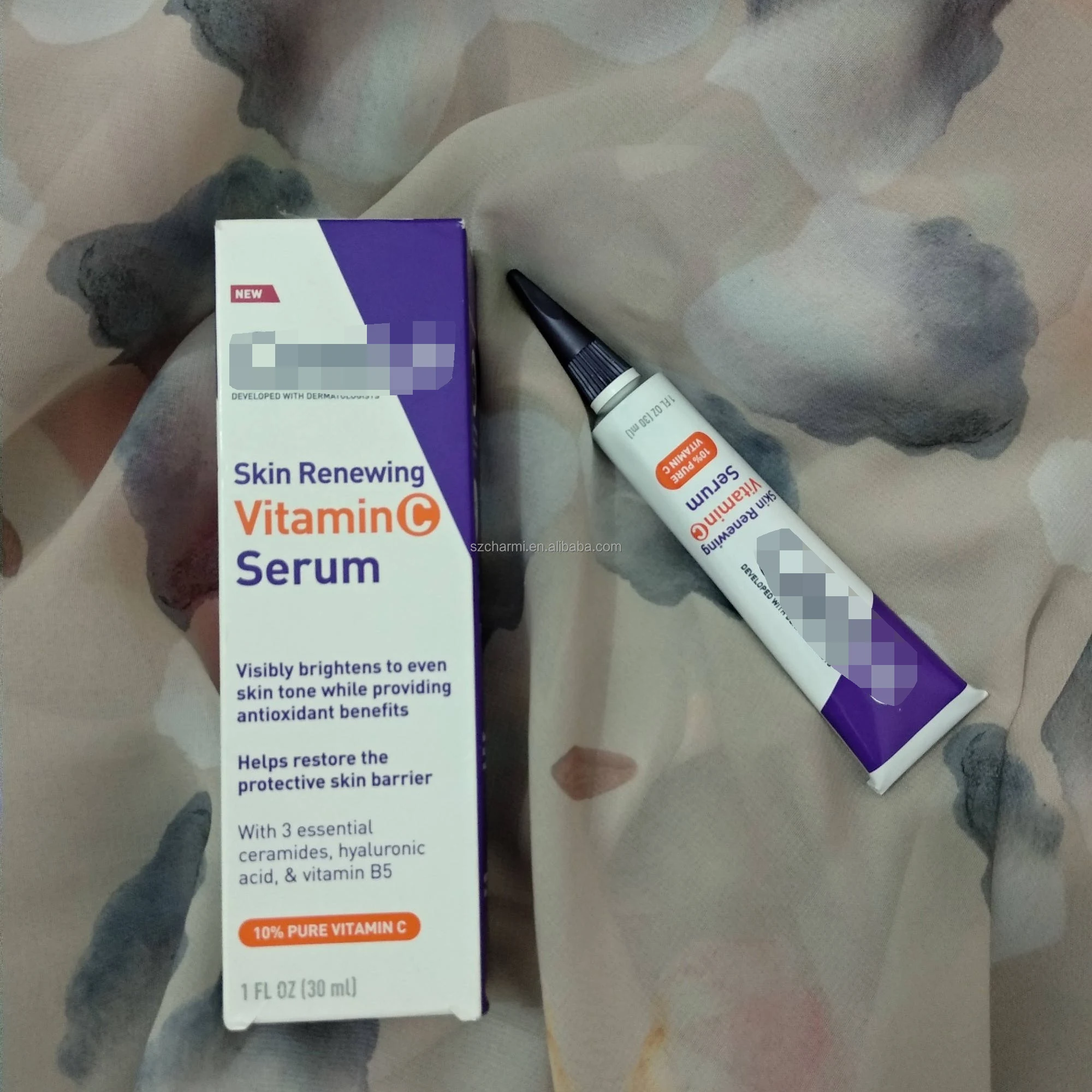 Cerav Vitamin C Serum With Hyaluronic Acid Organic Antiaging Brighten