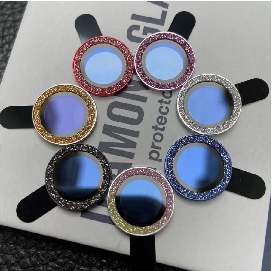 For iPhone 13 Back Camera Lens Screen Protector for IPhone14 3D Diamond Glitter Lens Protective Decoration Sticker Cover New