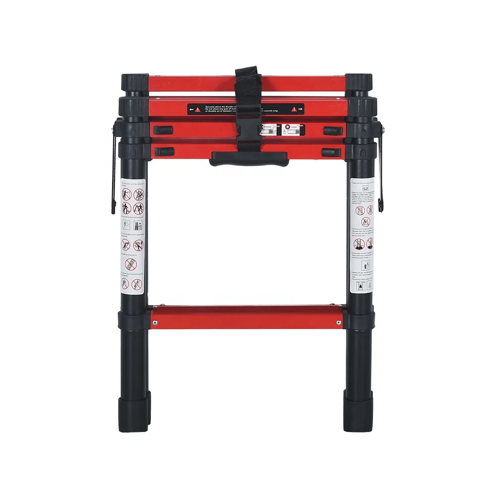 China Telescoping Ladders Two Sides Steps Adjustable Safety Anti-Skid Ladders Escaleras Telescopicas De Aluminio Plegables