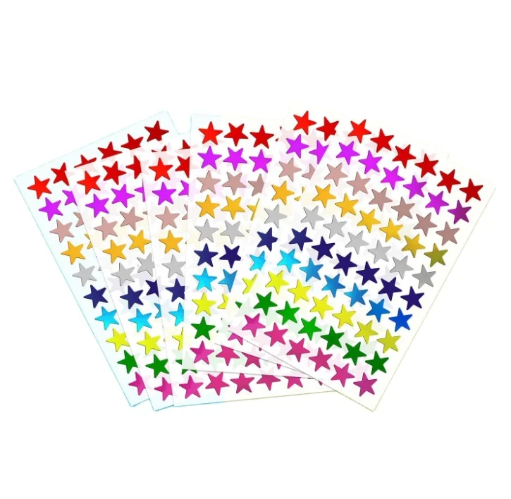 Wholesale Customization Shining Star Five Pointed Star Rewards Encouraging Stickers for Suitable Kindergarten School