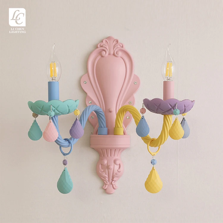 W0048-2 Modern Style Indoor Decoration Living Room Bedroom Child Room Glass LED Wall Lamp