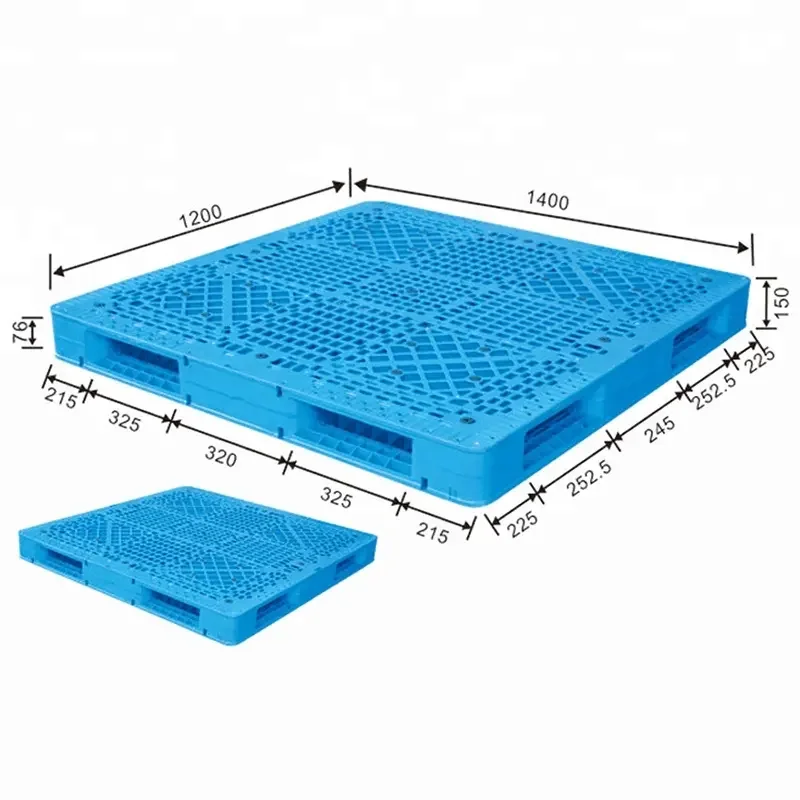 Heavy Duty Large Hdpe Plastic Pallets Four Way Entry Double Sides