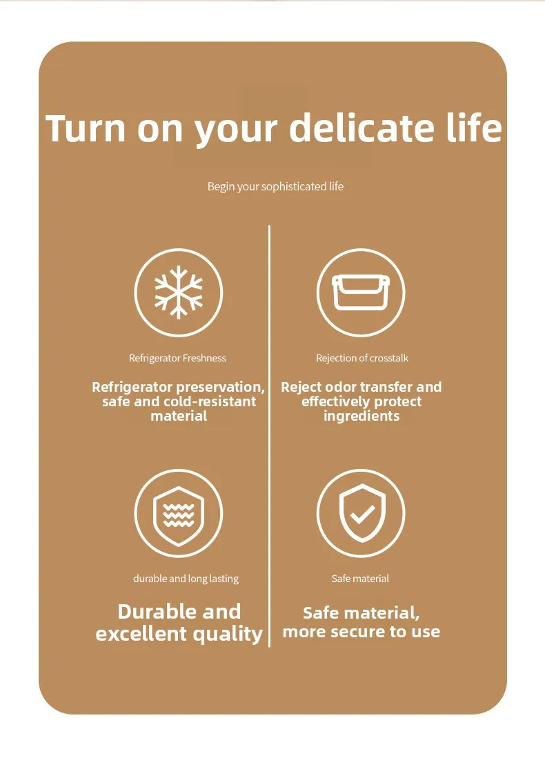 Food Grade Silicone Lunch Box Microwave Heating and Leak Proof Soup Refrigerator and Freezer Storage Seal Storage Box details