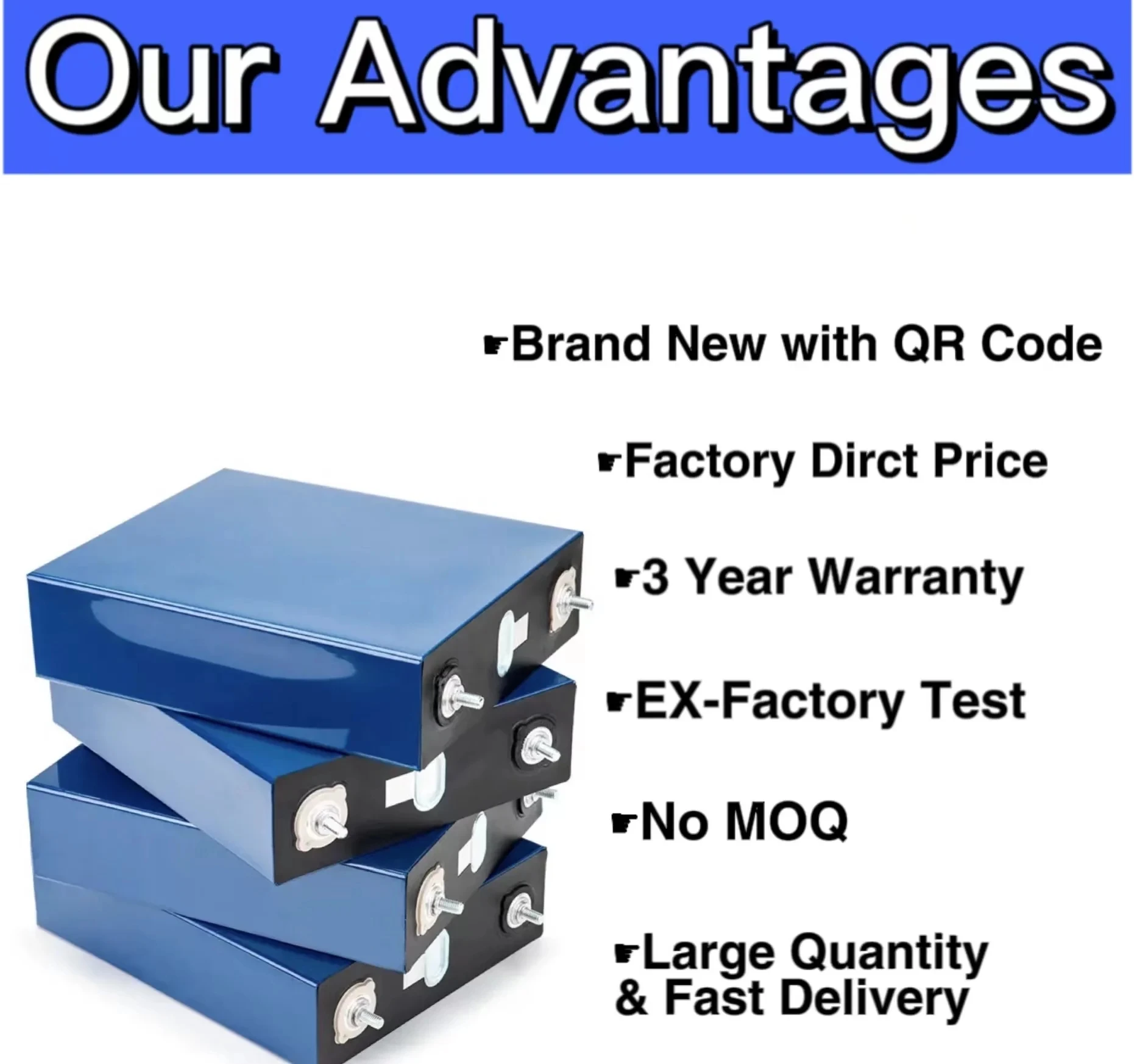 Poland EU Stock Grade A 3.2V 280Ah Lifepo4 Battery 12V Lithium Ion Cell for Home Appliances Boats Golf Carts Electric Bicycles