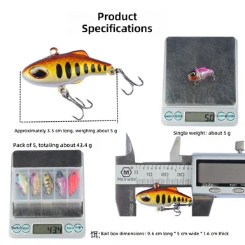 CHEERY 5g Micro Slow Sinking Vibration Mini Pencil Lure, Mini Sinking Plastic Hard Bait Targeted for Bass Topmouth Culter – Pencil – view 4
