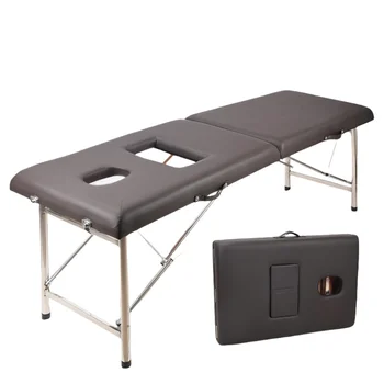 High Quality Portable 2-Section Aluminum Alloy Foldable Massage Table Portable Massage Bed