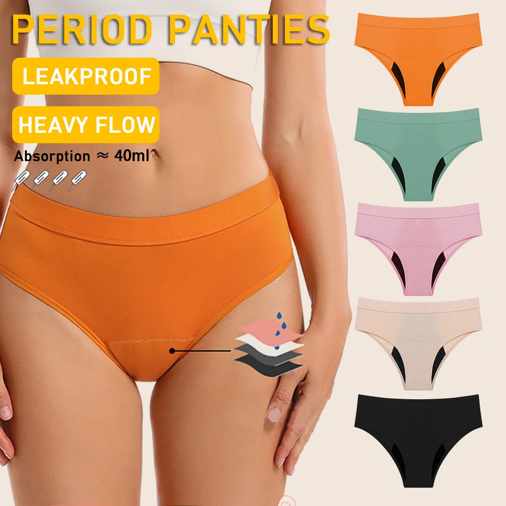 4 Layers Period Panties No Pfas Biodegradable Bamboo Free Odor Culotte