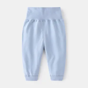 New Baby Clothes High-Waisted Retro Cotton Base Layer Tummy Protecting Baby Pants