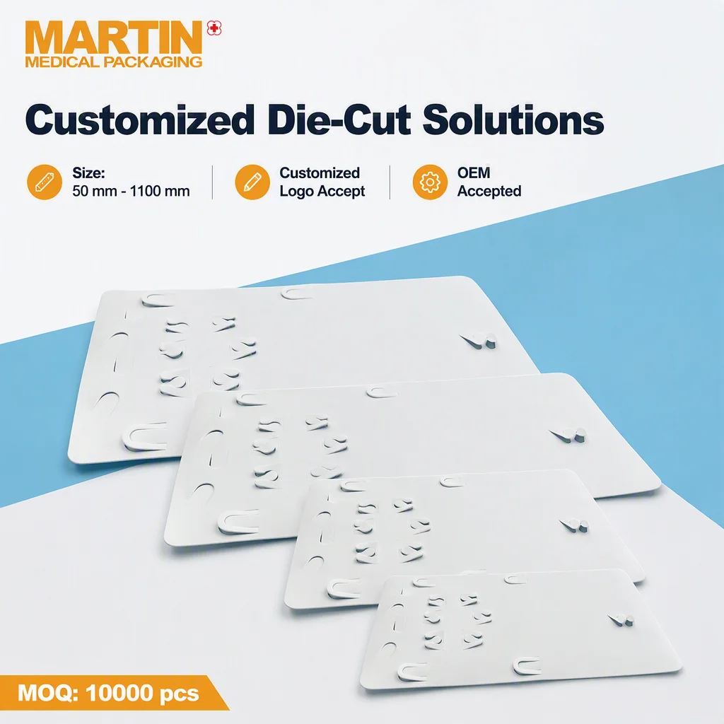 Customized HDPE Cards Medical Mounting Cards Cards for Catheters Medical Packaging