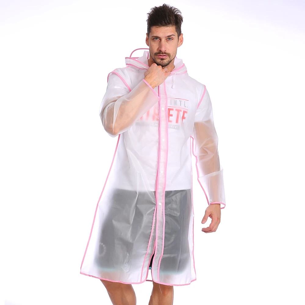 black clear raincoat