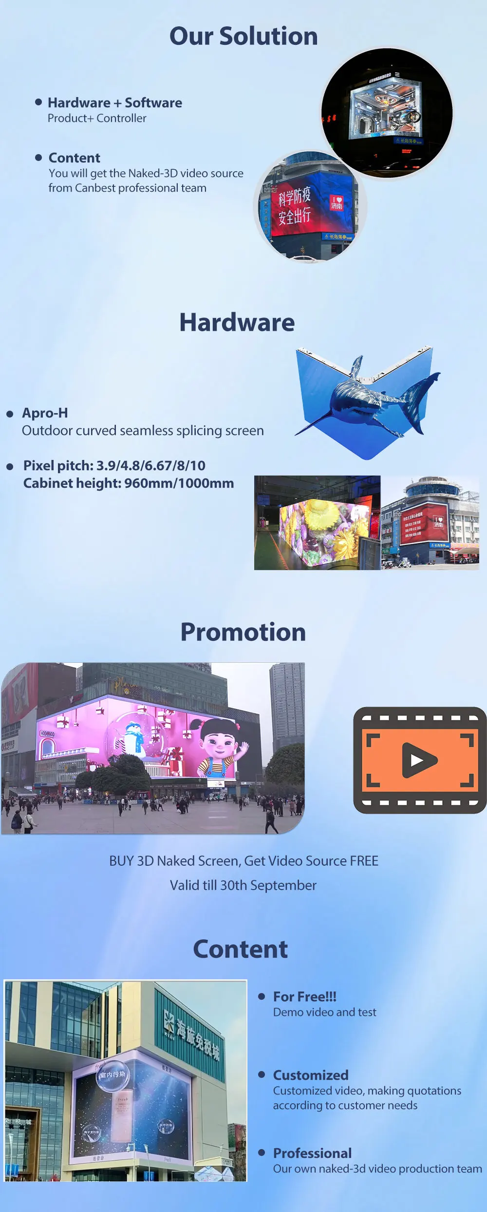 Outdoor 3D LED Wall Panel Sign - 10000nits Digital Billboard for ...