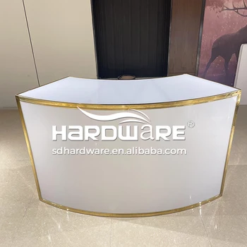 パーティー中古バー家具ハーフアークシェイプホワイトバーカウンター