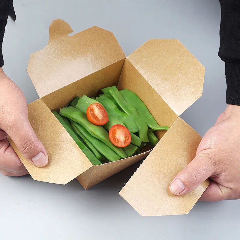 Good Quality Food Paper Box Disposable Biodegradable Packaging Box Salad Paper Boxes Restaurant