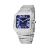 silvery-blue dial