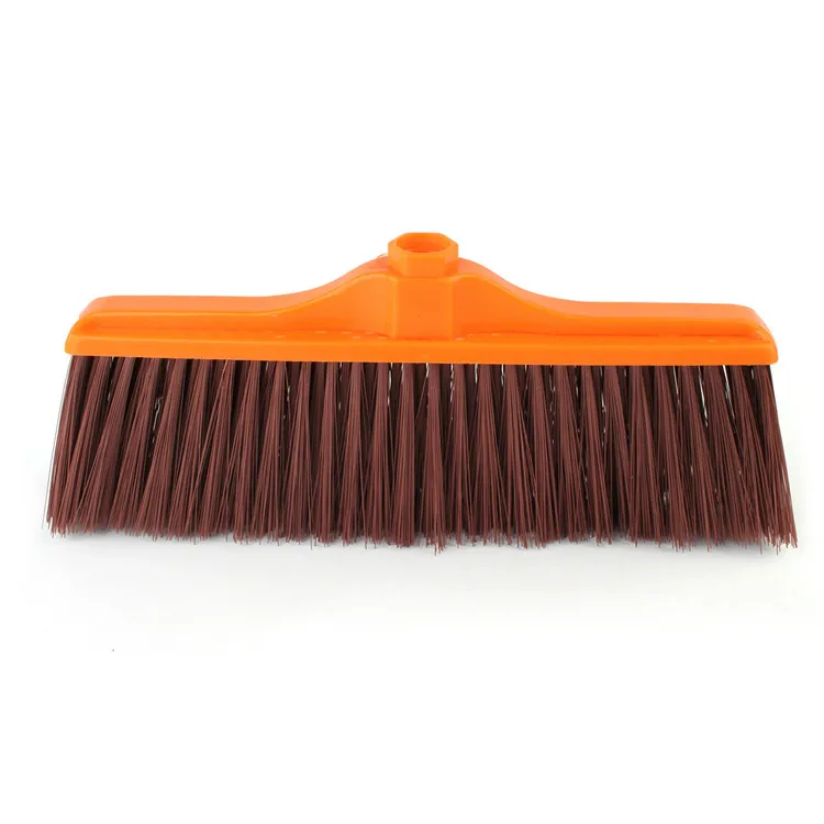 Lightweight Indoor Plastic Broom Head With Feathered Bristles For Home Cleaning Ideal For All