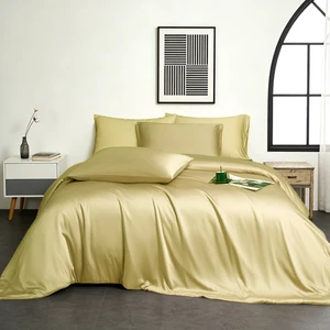 Luxury Woven Bamboo Lyocell Duvet Cover Set Hypoallergenic Modern Design King Size 300tc Thread Count for Home Use